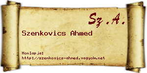 Szenkovics Ahmed névjegykártya